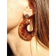 Merlot and vine leaves earrings